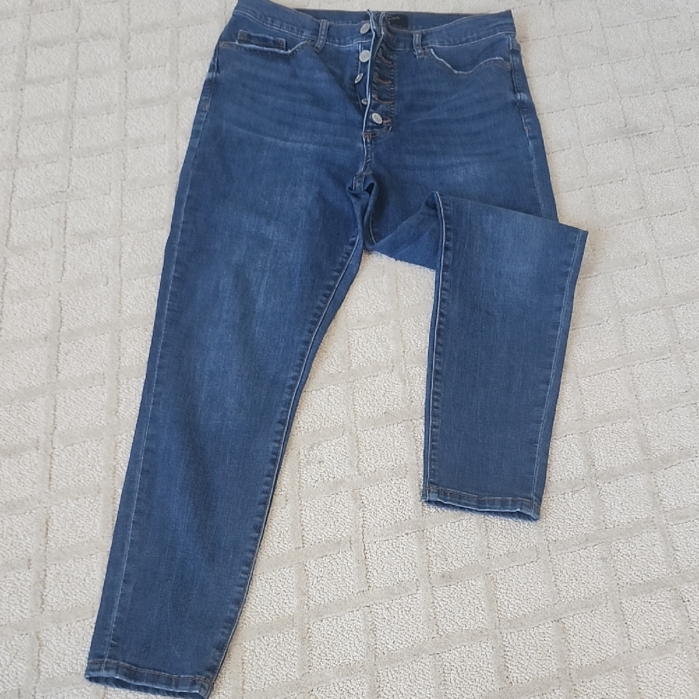 Banana Republic High Rise Skinny Jeans in Deep Blue